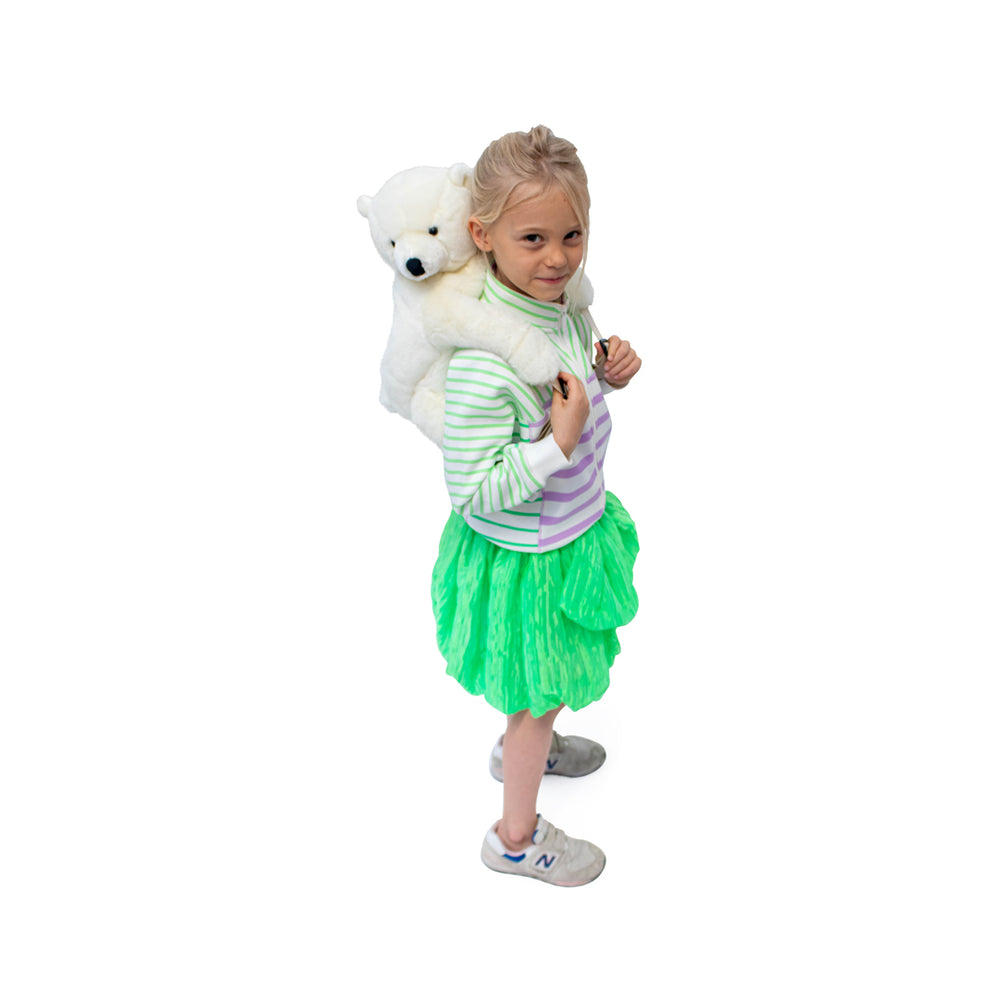 Backpack polar bear