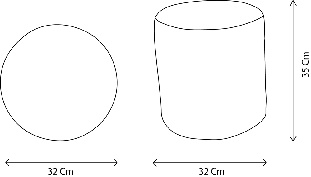 Poef medium schaap