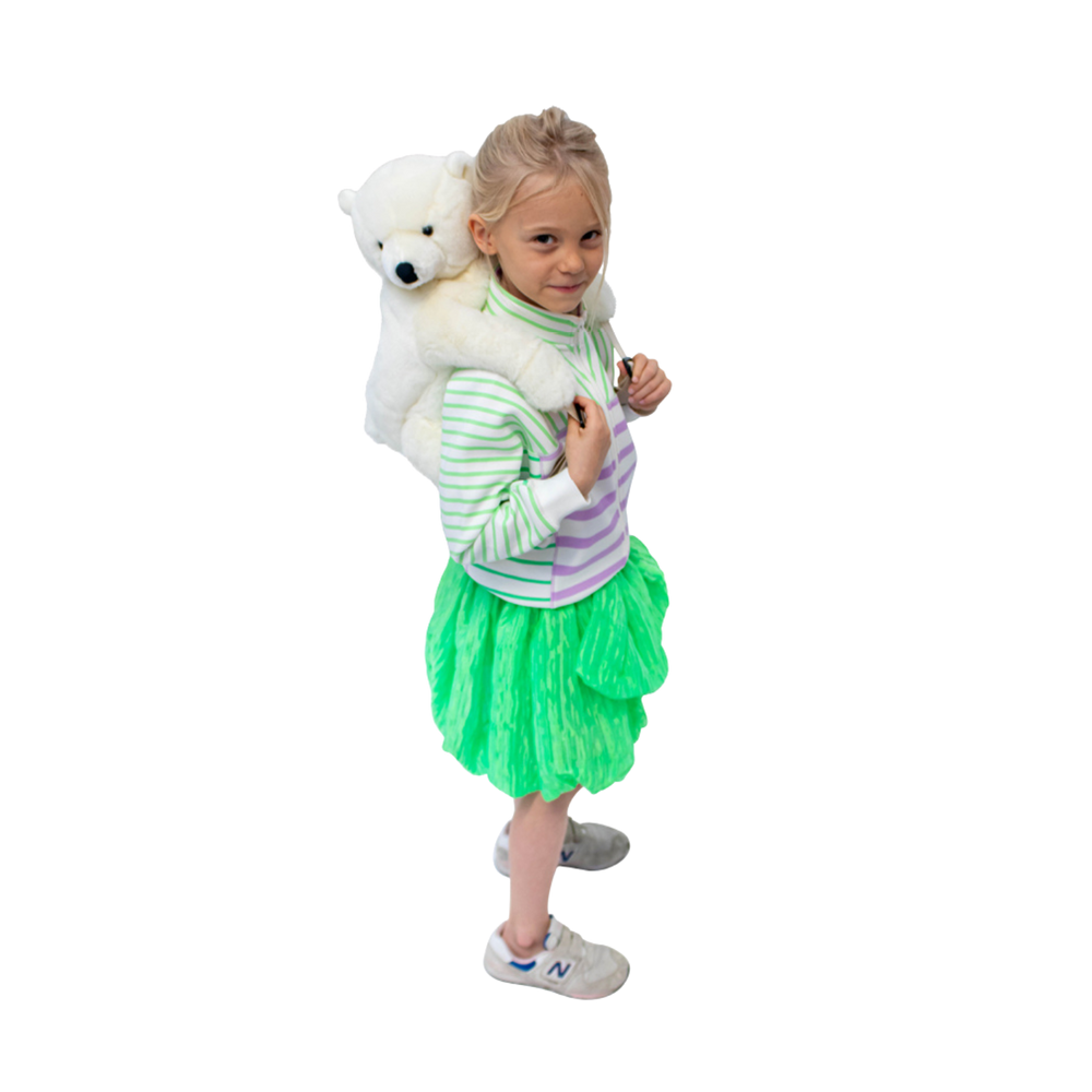 Backpack polar bear
