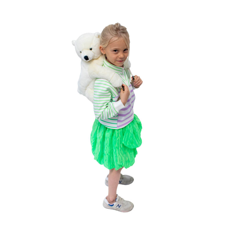 Backpack polar bear
