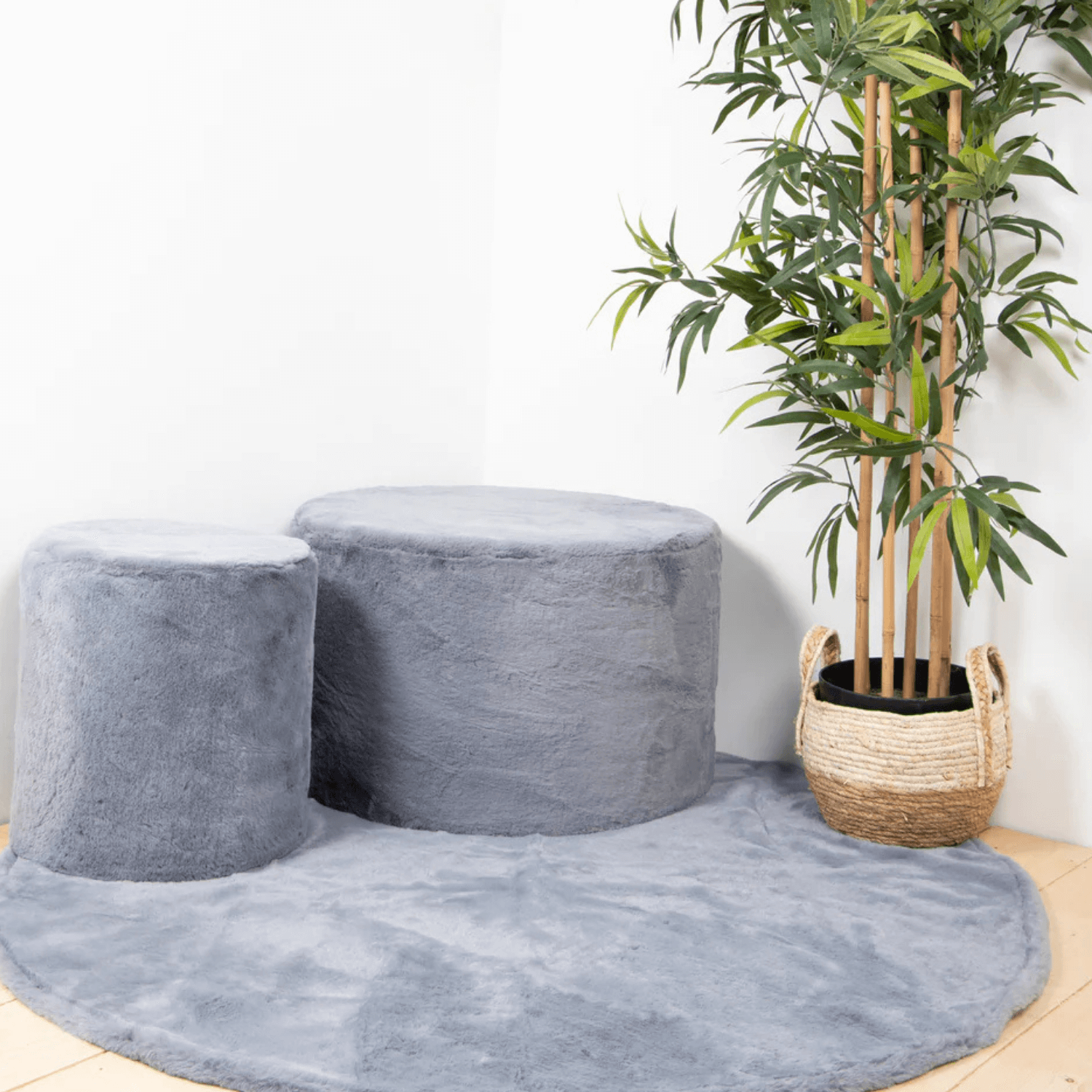 Poef groot koala grey