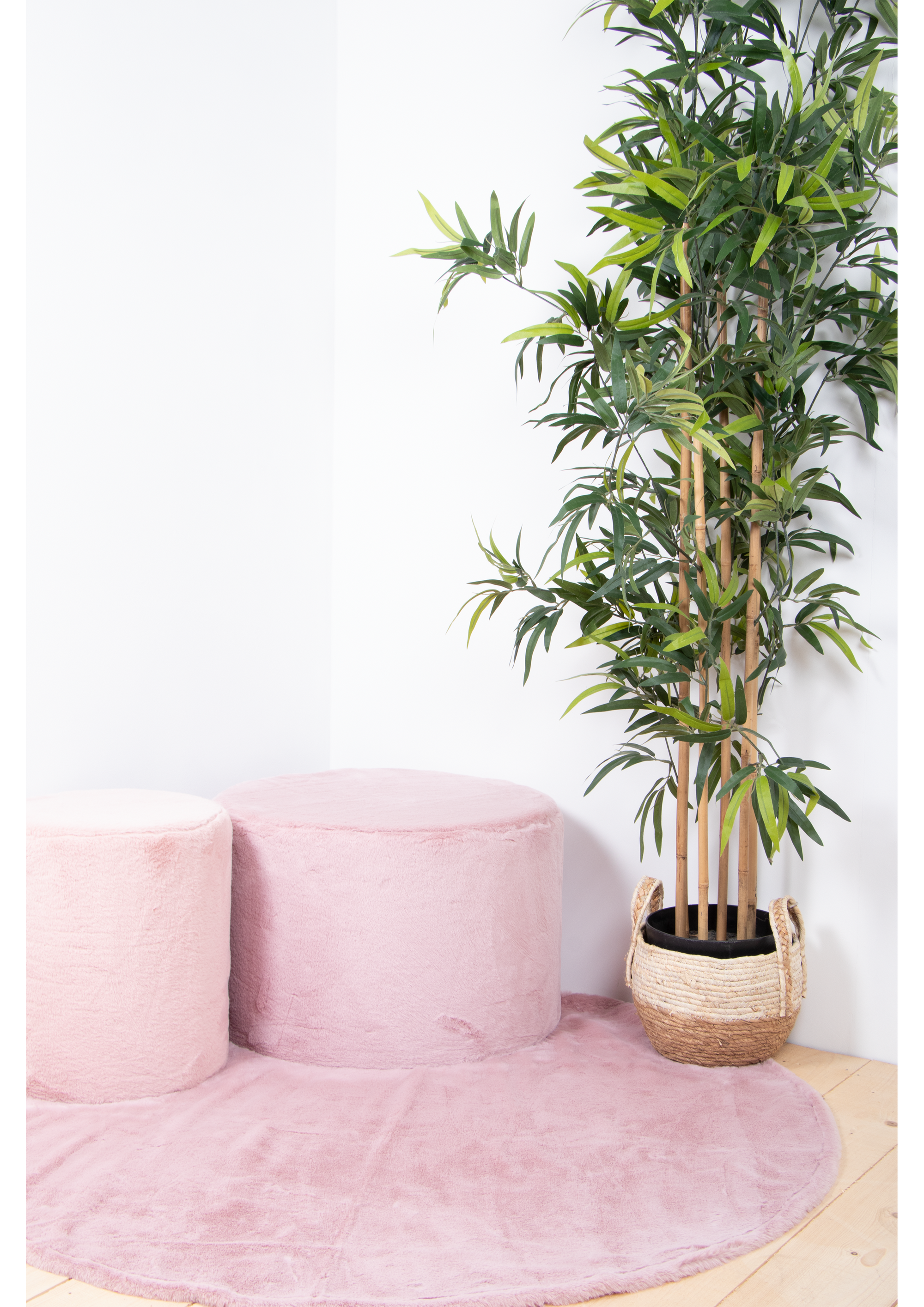 Poef groot dusk rose